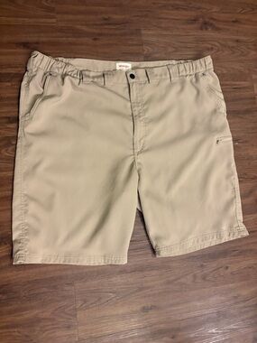 Wrangler Khaki Elastic-Waist Hybrid Shorts